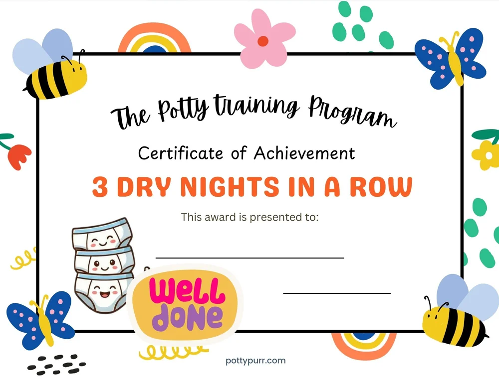 3 Dry Nights Certificate Bee
