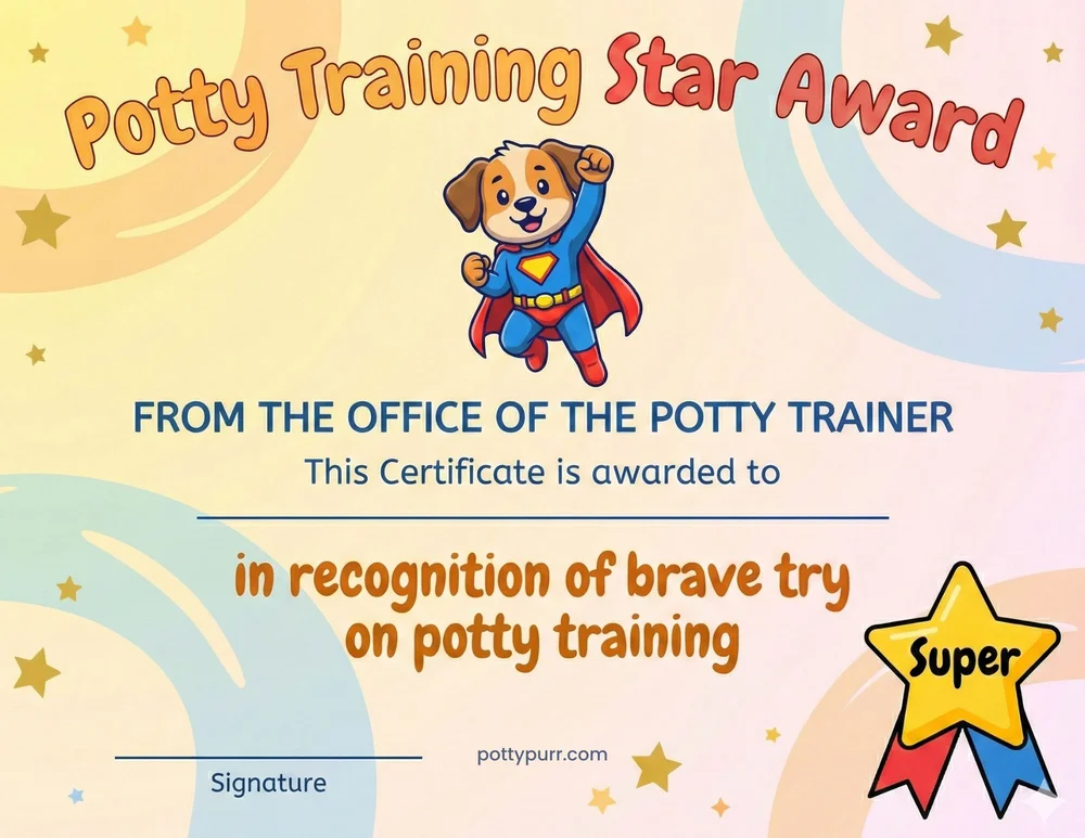 Brave Try Certificate Superhero