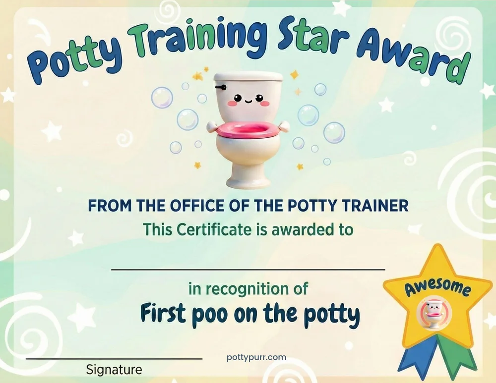 First Poo Certificate Pastel