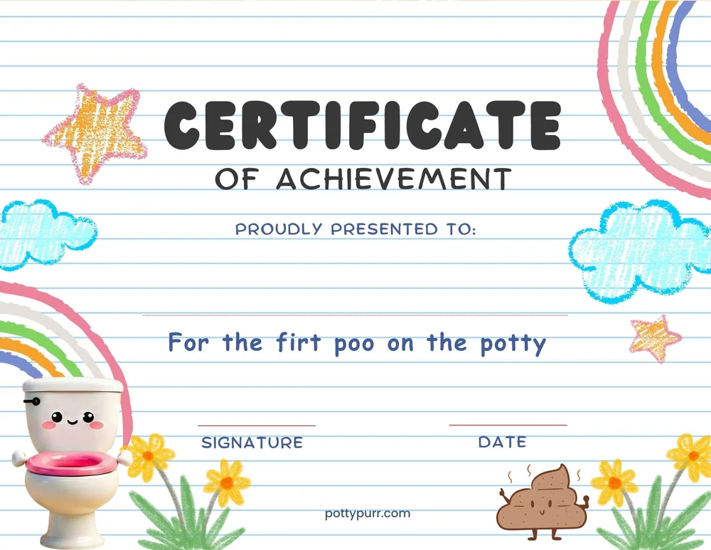 First Poo Certificate Rainbow