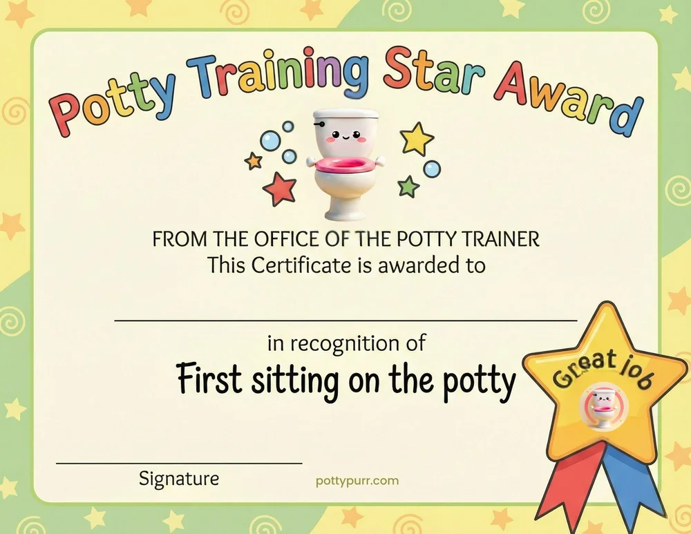 First Sitting Certificate Colorful