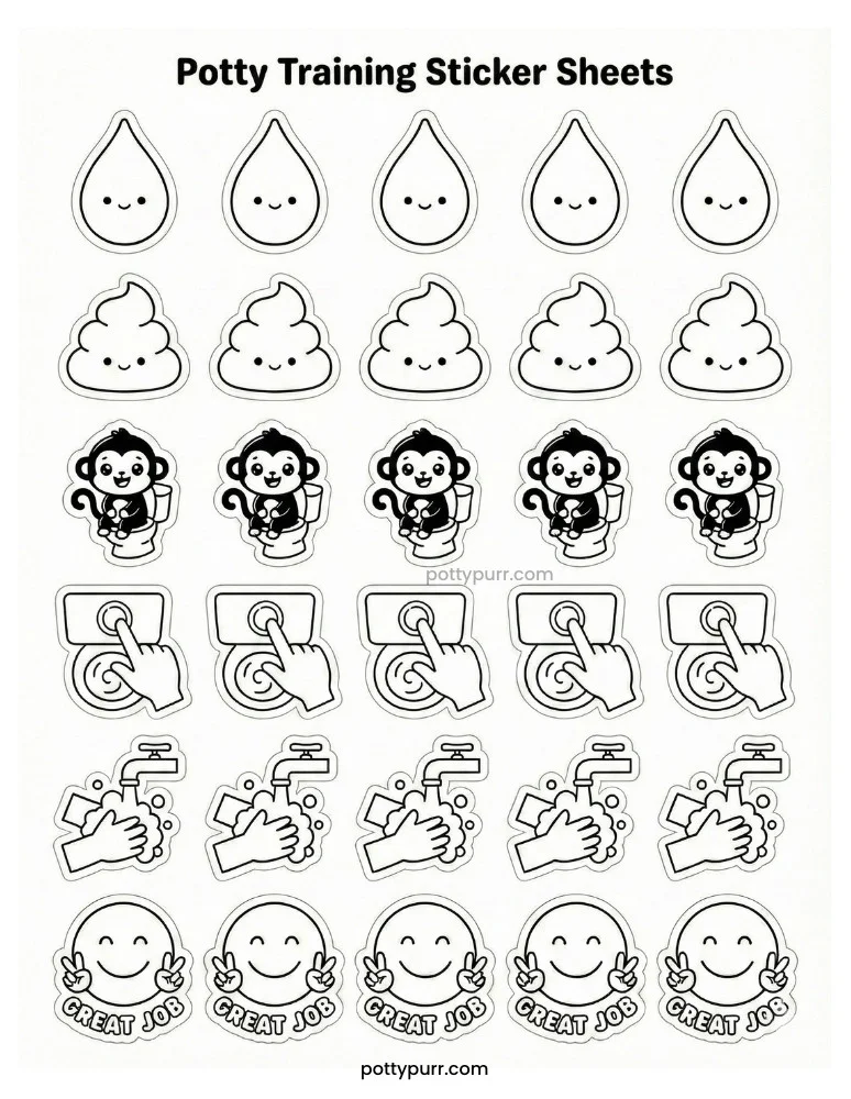 Coloring Sheet Stickers