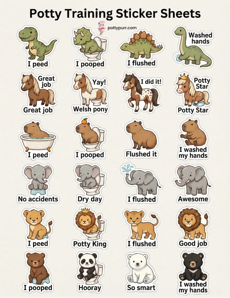 Dinosaur Lion Stickers