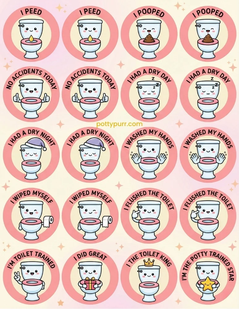 Toilet Pink Stickers